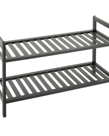 Habitat Kitt Bamboo 2 Shelf Shoe Rack - Black