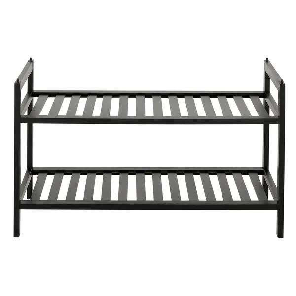 Habitat Kitt Bamboo 2 Shelf Shoe Rack - Black