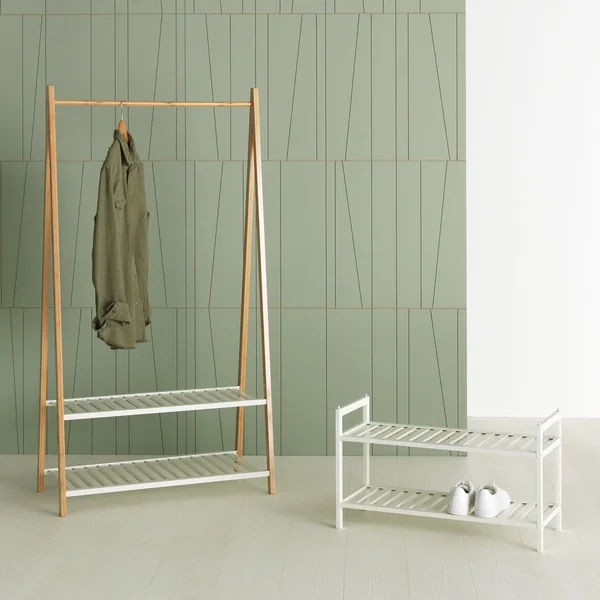 Habitat Kitt Bamboo 2 Shelf Shoe Rack - White