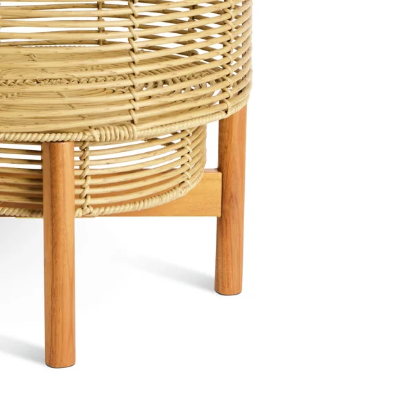 Habitat Large Woven Rattan Planter with Stand - Natural