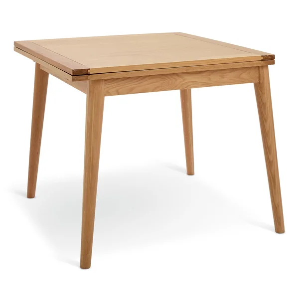 Habitat Lincoln Extending Oak Dining Table & 4 Green Chairs