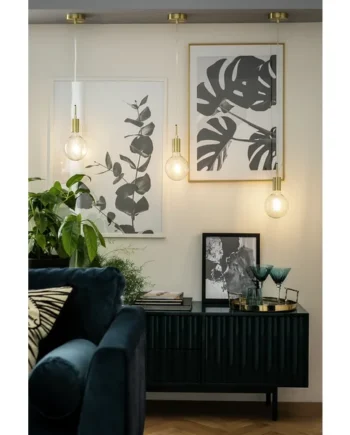 Habitat Lockie Brushed Brass Pendant Ceiling light - Gold