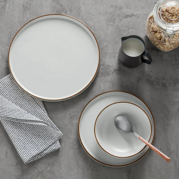 Habitat Loft Living Speckle 12 Piece Dinner Set - Grey