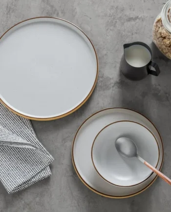 Habitat Loft Living Speckle 12 Piece Dinner Set - Mustard