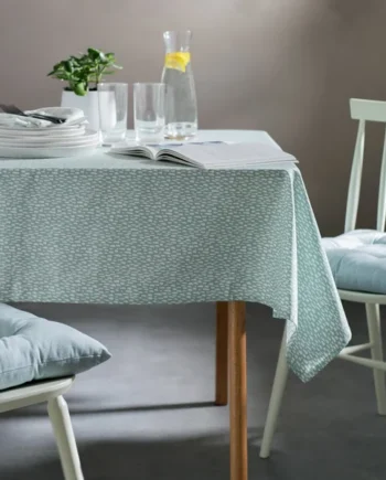 Habitat Mark Making Cotton Wipe Clean Table Cloth - Duck Egg