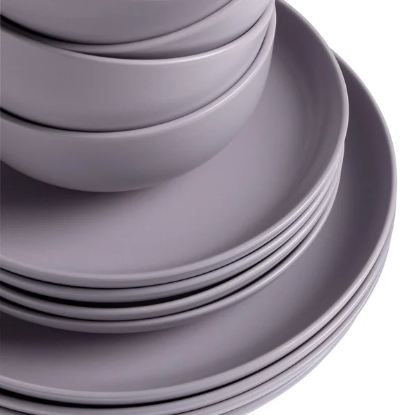Habitat Matte Glaze 12 Piece Stoneware Dinner Set - Lilac