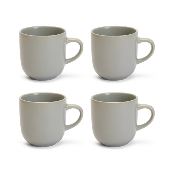 Habitat Matte Glaze Set of 4 Stoneware Mugs - Grey