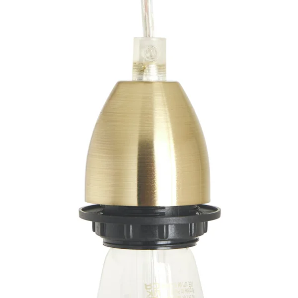 Habitat Metal Pendant Light - Brass