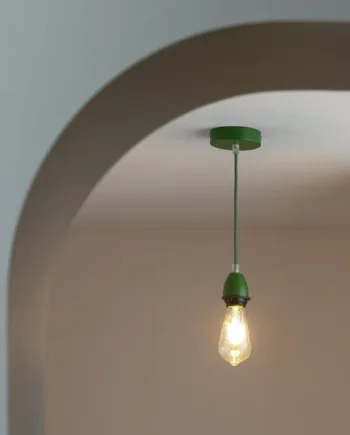 Habitat Metal Pendant Light - Green
