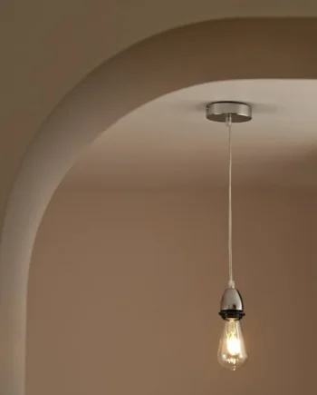 Habitat Metal Pendant Light - Polished Chrome