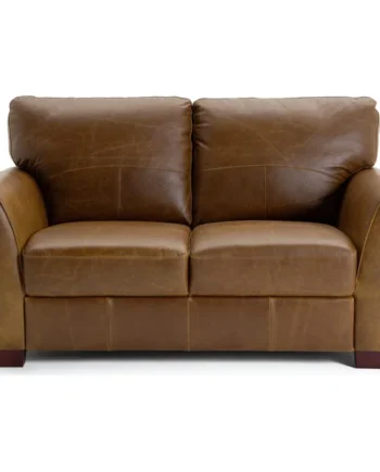 Habitat Milford Leather 2 Seater Sofa - Tan