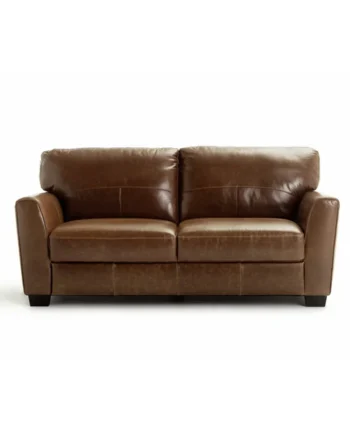 Habitat Milford Leather 3 Seater Sofa - Tan