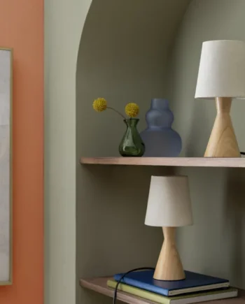 Habitat Modern Wood Table Lamp Pair - Natural