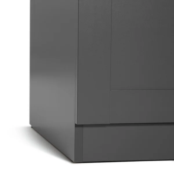 Habitat Munich Panelled 3 Door Mirror Wardrobe - Anthracite