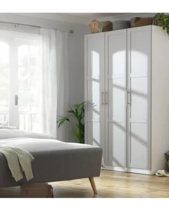 Habitat Munich Panelled 3 Door Wardrobe - Grey