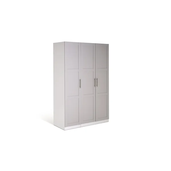 Habitat Munich Panelled 3 Door Wardrobe - Grey