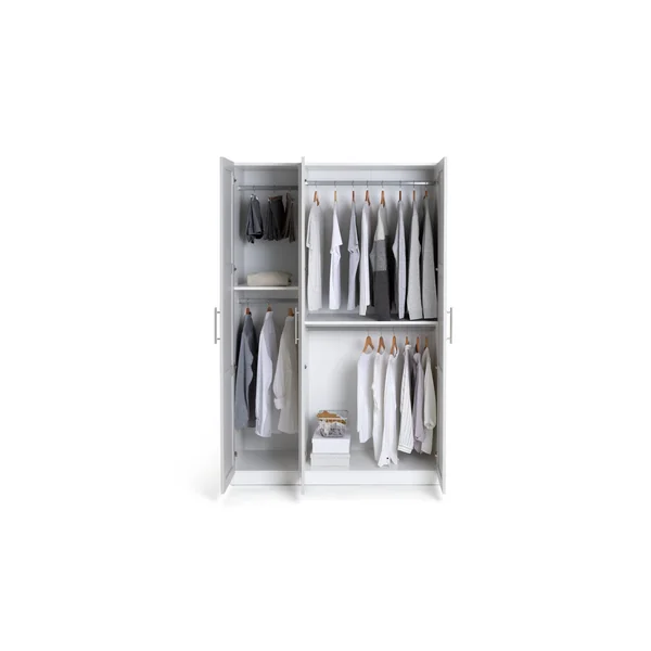 Habitat Munich Panelled 3 Door Wardrobe - Grey