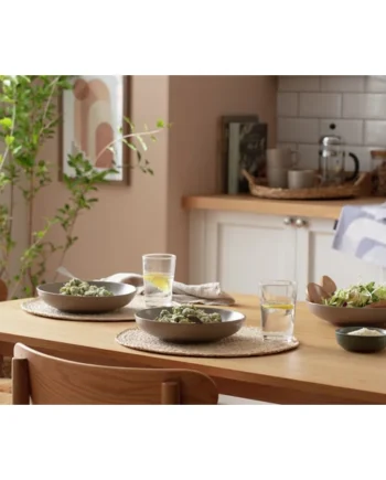 Habitat Mushroom 4 Piece Stoneware Pasta Bowl