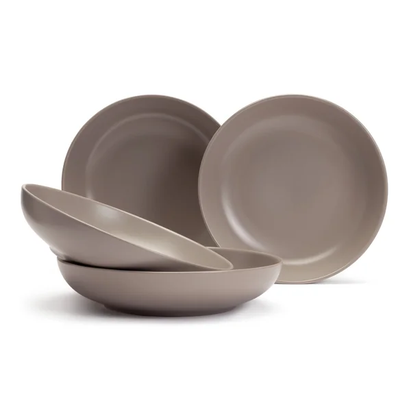 Habitat Mushroom 4 Piece Stoneware Pasta Bowl