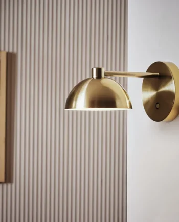 Habitat Mushroom Metal Rechargeable Wall Light - Brass