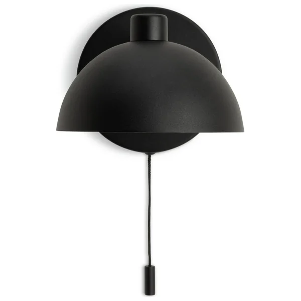 Habitat Mushroom Steel Wall Light - Black