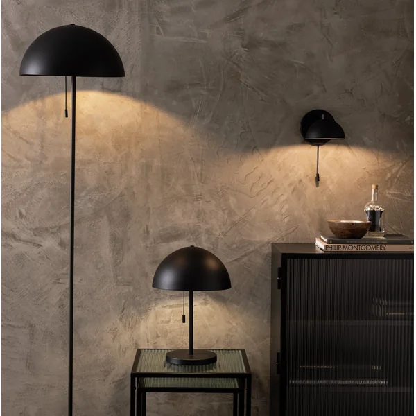 Habitat Mushroom Steel Wall Light - Black