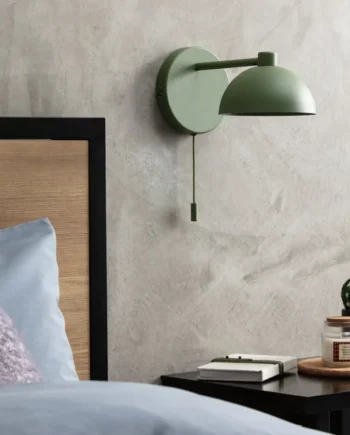 Habitat Mushroom Steel Wall Light - Green