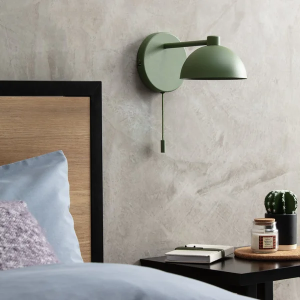 Habitat Mushroom Steel Wall Light - Green