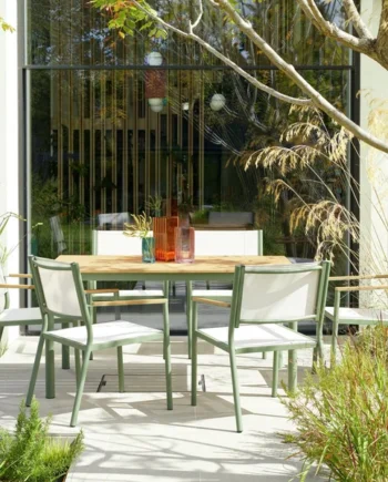 Habitat Mylar 6 Seater Metal Patio Set - Green