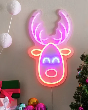 Habitat Neon Effect Rudolf Reindeer Shaped Christmas Lights