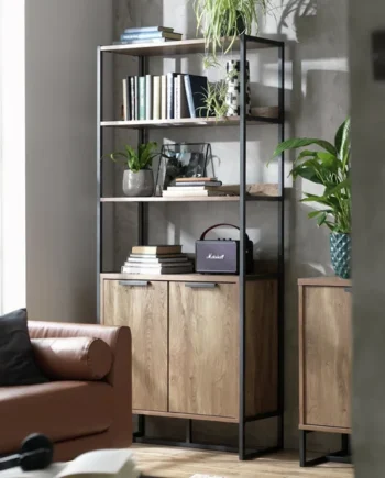 Habitat Nomad 2 Door Display Cabinet - Oak