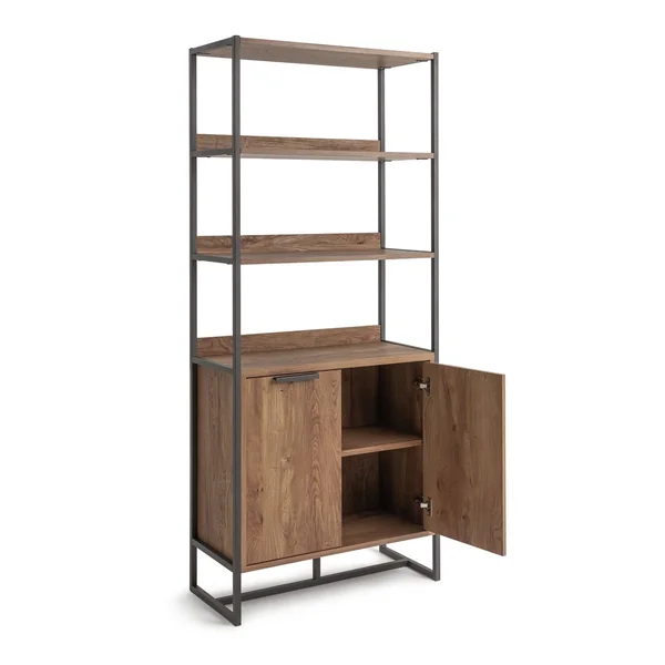Habitat Nomad 2 Door Display Cabinet - Oak