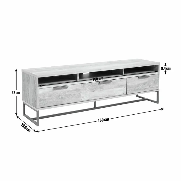 Habitat Nomad 3 Drawer TV Unit - Natural