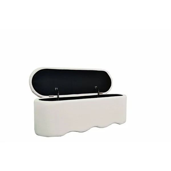 Habitat Onda Large Fabric Ottoman - Natural