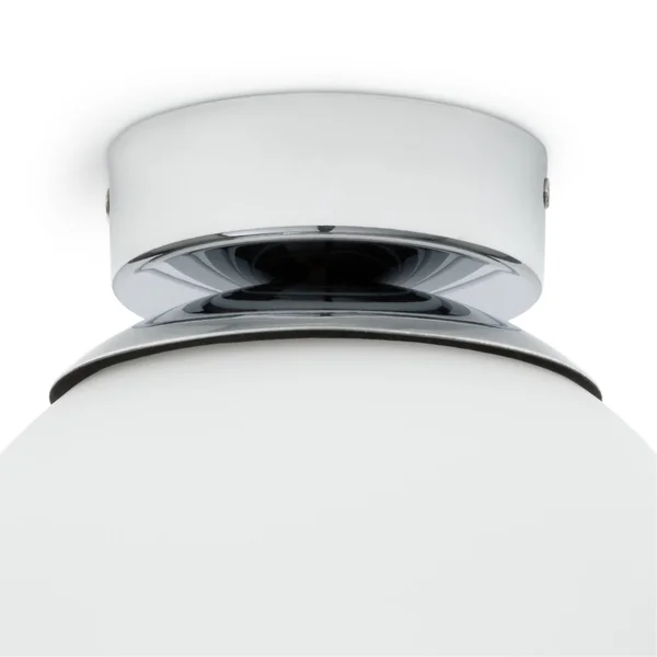 Habitat Opal Glass Bathroom Flush Ceiling Light - White