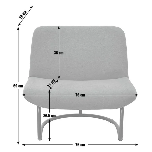 Habitat Oskar Fabric Accent Chair - Grey