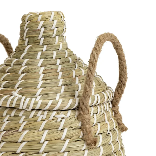 Habitat Pack of 2 Seagrass Lidded Round Basket - Natural
