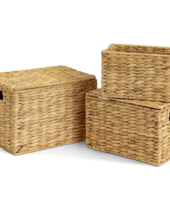 Habitat Pack of 3 Water Hyacinth Storage boxes - Natural