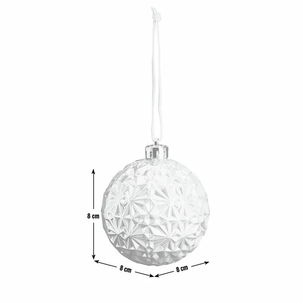 Habitat Pack of 4 Shatterproof Textured Christmas Bauble