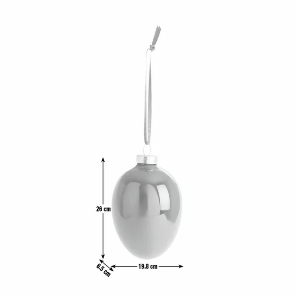 Habitat Pack of 6 Egg Shaped Christmas Baubles