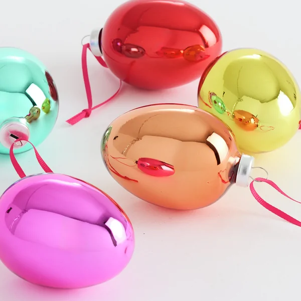 Habitat Pack of 6 Egg Shaped Christmas Baubles