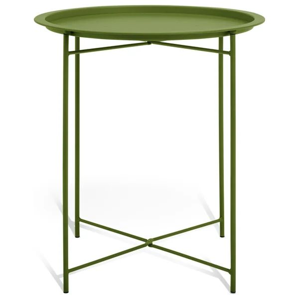 Habitat Pula Folding Metal Garden Side Table - Green
