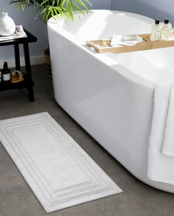Habitat Quick Dry White Bath Runner - 40x100cm