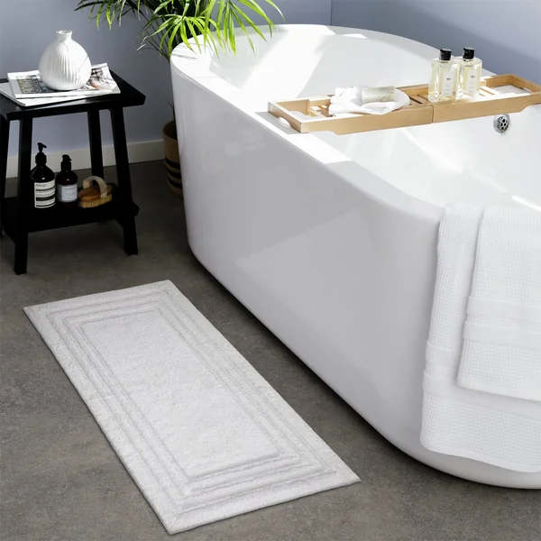 Habitat Quick Dry White Bath Runner - 40x100cm