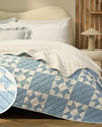 Habitat Quilted Motif Bedspread - White - 200x220cm