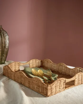 Habitat Rattan Coffee Table Tray - Natural