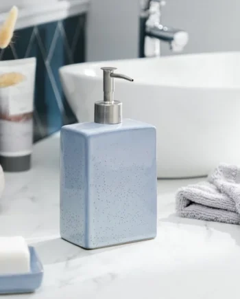 Habitat Reactive Glaze Ceramic Soap Dispenser - Blue