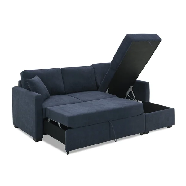 Habitat Reagan Right Hand Storage Chaise Sofa Bed - Navy