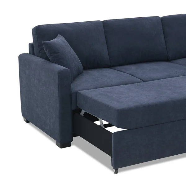Habitat Reagan Right Hand Storage Chaise Sofa Bed - Navy
