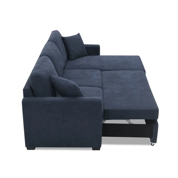 Habitat Reagan Right Hand Storage Chaise Sofa Bed - Navy